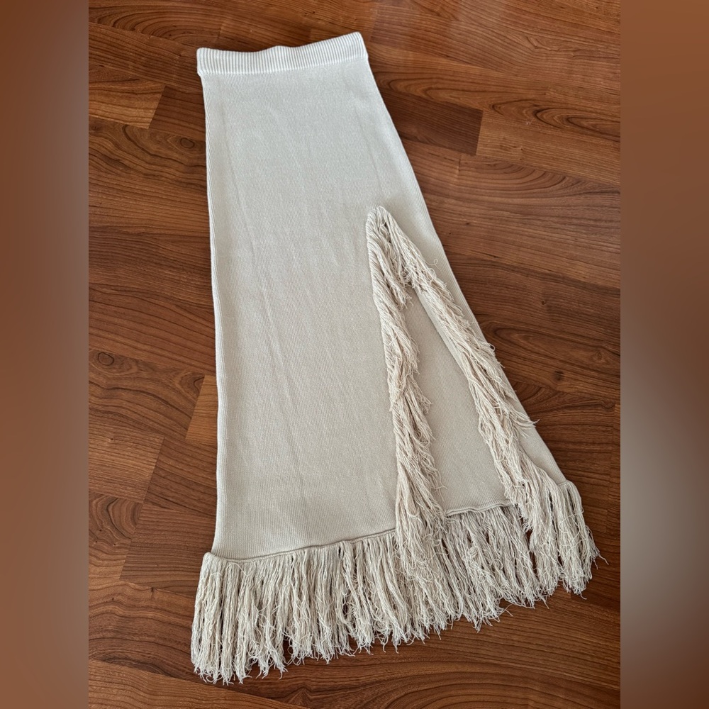 Boutique Fringed Maxi Skirt